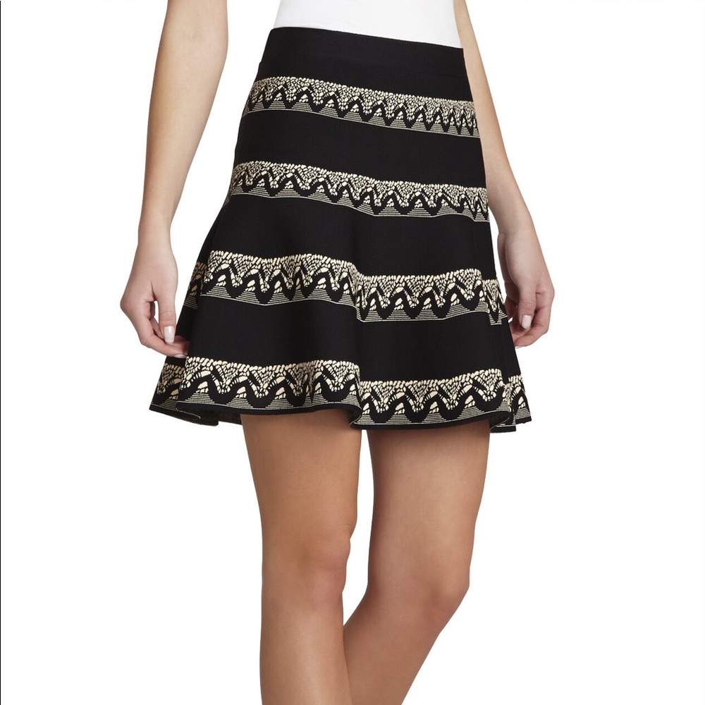 NWT BCBG Max Azria Jania Jacquard Flared Skirt